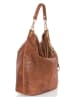 Mia Tomazzi Skórzany shopper bag "Niguarda" w kolorze brązowym - 42 x 38 x 17 cm