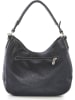 Mia Tomazzi Leder-Schultertasche "Molise" in Dunkelblau - (B)30 x (H)20 x (T)8 cm