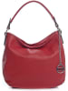 Mia Tomazzi Leder-Schultertasche "Molise" in Rot - (B)30 x (H)20 x (T)8 cm