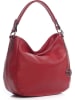Mia Tomazzi Leder-Schultertasche "Molise" in Rot - (B)30 x (H)20 x (T)8 cm