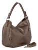 Mia Tomazzi Leder-Schultertasche "Molise" in Goldbraun - (B)30 x (H)20 x (T)8 cm