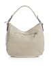 Mia Tomazzi Leren schoudertas "Molise" beige - (B)30 x (H)20 x (D)8 cm