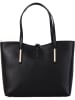 Mia Tomazzi Leder-Schultertasche "Como" in Schwarz - (B)35 x (H)28 x (T)14 cm