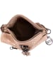 Mia Tomazzi Leren schoudertas "Navigli" beige - (B)22 x (H)15 x (D)4 cm
