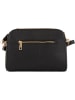 Mia Tomazzi Leder-Umhängetasche "Certosa" in Schwarz - (B)24 x (H)16 x (T)8 cm