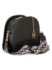 Mia Tomazzi Leren schoudertas "Marghera" zwart - (B)26 x (H)20 x (D)8 cm
