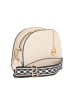 Mia Tomazzi Leder-Umhängetasche "Marghera" in Beige - (B)26 x (H)20 x (T)8 cm