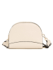 Mia Tomazzi Leder-Umhängetasche "Marghera" in Beige - (B)26 x (H)20 x (T)8 cm