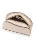 Mia Tomazzi Leder-Umhängetasche "Marghera" in Beige - (B)26 x (H)20 x (T)8 cm
