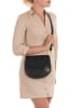 Mia Tomazzi Leren schoudertas zwart - (B)23 x (H)19 x (D)8 cm