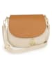 Mia Tomazzi Leren schoudertas "Eschilo" beige - (B)23 x (H)19 x (D)8 cm