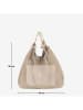 Mia Tomazzi Leder-Henkeltasche "Tarabella" in Beige - (B)34 x (H)30 x (T)11 cm