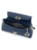 Mia Tomazzi Leren schoudertas "Berbera" donkerblauw - (B)27 x (H)16 x (D)8 cm