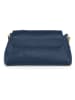 Mia Tomazzi Leren schoudertas "Berbera" donkerblauw - (B)27 x (H)16 x (D)8 cm
