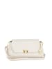 Mia Tomazzi Leder-Umhängetasche "Berbera" in Creme - (B)27 x (H)16 x (T)8 cm