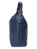 Mia Tomazzi Leren schoudertas "Ferrucci" donkerblauw - (B)37 x (H)33 x (D)15,5 cm