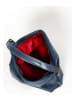 Mia Tomazzi Leren schoudertas "Ferrucci" donkerblauw - (B)37 x (H)33 x (D)15,5 cm