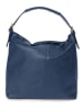 Mia Tomazzi Leren schoudertas "Ferrucci" donkerblauw - (B)37 x (H)33 x (D)15,5 cm