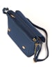 Mia Tomazzi Leren schoudertas ''Zanzur'' blauw - (B)25 x (H)24 x (D)9 cm