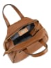 Mia Tomazzi Leren handtas "Omenoni" lichtbruin - (B)28 x (H)21 x (D)13 cm