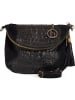 Lia Biassoni Leder-Umhängetasche "Endine" in Schwarz - (B)22 x (H)18 x (T)2 cm