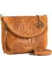 Lia Biassoni Leder-Umhängetasche "Endine" in Braun - (B)22 x (H)18 x (T)2 cm