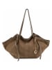 Lia Biassoni Leder-Shopper "Formone" in Taupe - (B)60 x (H)33 x (T)15 cm