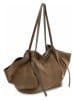 Lia Biassoni Leder-Shopper "Formone" in Taupe - (B)60 x (H)33 x (T)15 cm
