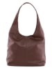 Lucca Baldi Leder-Schultertasche "Barga" in Braun - (B)33 x (H)32 x (T)16 cm