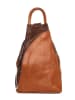 Lucca Baldi Leren rugzak "Novara" cognackleurig/bruin - (B)29 x (H)34 x (D)13 cm