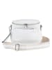 Lucca Baldi Leder-Umhängetasche "Favara" in Weiß - (B)24 x (H)19 x (T)7 cm