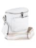 Lucca Baldi Leder-Umhängetasche "Favara" in Weiß - (B)24 x (H)19 x (T)7 cm