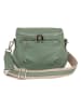 Lucca Baldi Skórzana torebka "Favara" w kolorze zielonym - 24 x 19 x 7 cm