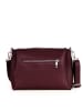 Lucca Baldi Leren schoudertas "Melfi" bordeaux - (B)26 x (H)19 x (D)9 cm