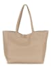 Lucca Baldi Skórzany shopper bag "Spoleto" w kolorze szarobrązowym - 34 x 28 x 14 cm