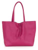 Lucca Baldi Leder-Shopper "Spoleto" in Pink - (B)34 x (H)28 x (T)14 cm