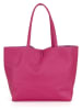 Lucca Baldi Skórzany shopper bag "Spoleto" w kolorze różowym - 34 x 28 x 14 cm