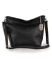Lucca Baldi Leren schoudertas "Trapani" zwart - (B)33 x (H)25 x (D)14 cm