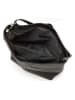 Lucca Baldi Leren schoudertas "Trapani" zwart - (B)33 x (H)25 x (D)14 cm