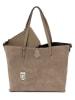 Lucca Baldi Leder-Shopper "Imerese" in Taupe - (B)46 x (H)30 x (T)12 cm