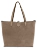 Lucca Baldi Leder-Shopper "Imerese" in Taupe - (B)46 x (H)30 x (T)12 cm
