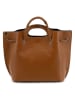 Lucca Baldi Leren handtas "Vigevano" lichtbruin - (B)47 x (H)27 x (D)17 cm