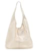 Lucca Baldi Leder-Schultertasche "Terracina" in Gold - (B)32 x (H)32 x (T)16 cm