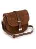 Lucca Baldi Leder-Umhängetasche "Varallo" in Braun - (B)21 x (H)18 x (T)8 cm