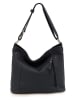 Lucca Baldi Leren schoudertas "Vercelli" zwart