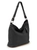 Lucca Baldi Leren schoudertas "Vercelli" zwart