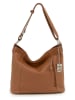 Lucca Baldi Leder-Schultertasche "Vercelli" in Hellbraun