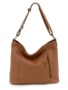 Lucca Baldi Leder-Schultertasche "Vercelli" in Hellbraun