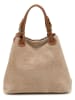 Lucca Baldi Skórzana torebka "Sarzana" w kolorze beżowym - 37 x 45 x 15 cm