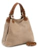 Lucca Baldi Leder-Schultertasche "Sarzana" in Beige - (B)37 x (H)45 x (T)15 cm